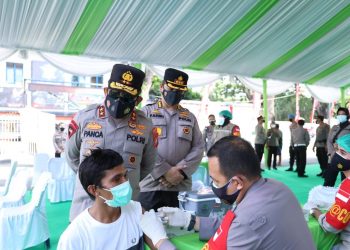 Jelang Hari Bhayangkara ke 75, Polda Sumut Lakukan Penyuntikan Vaksin Kepada 72.506 Orang