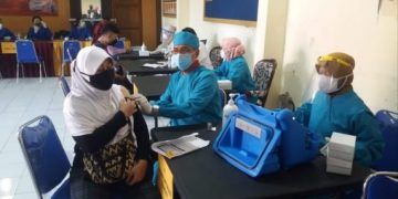 Gerai Vaksin TNI-Polri Polres Magelang Kota Layani Vaksinasi 600 Warga