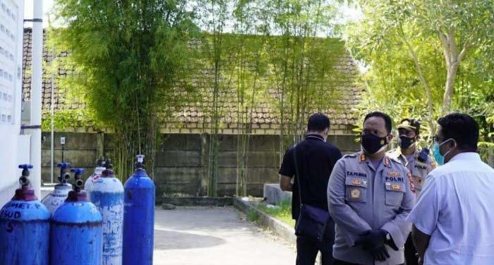 Pastikan Stok Tabung Oksigen Medis di Bojonegoro Aman Kapolres Cek Pasokan di Samator Wase Gas