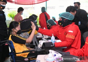 Korps Brimob Polri gelar vaksinasi anak berkebutuhan khusus