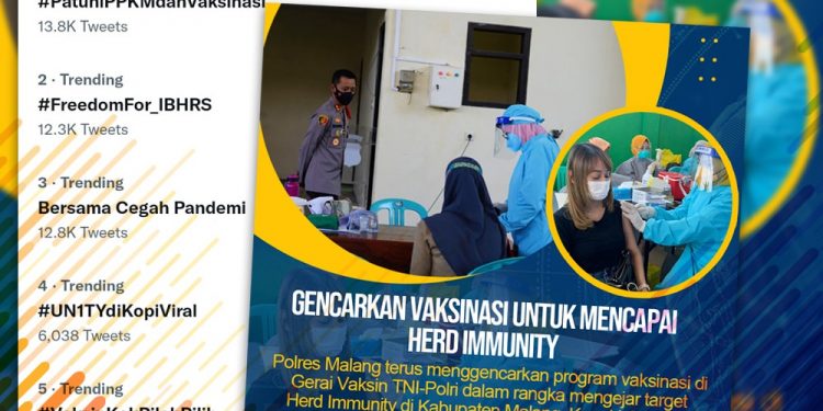 #PatuhiPPKMdanVaksinasi Untuk Indonesia Bebas dari Pandemi