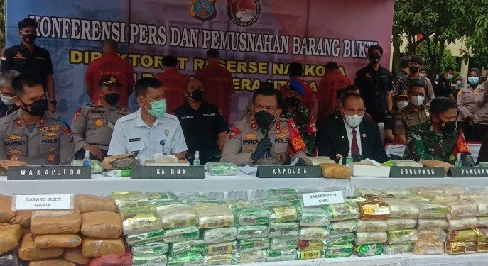 Ungkap Jaringan Narkoba Internasional, Polisi Sita 122 Kg Sabu-sabu