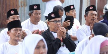 Relawan Ganjar Beri Bantuan Pengeras Suara-Pangan ke Warga Medan Area