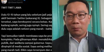 Ridwan Kamil Sampaikan Permintaan Maaf atas Cuitan Lama di Media Sosial
