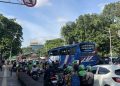 Hari Bhayangkara ke-79, Penutupan Jalan Picu Kemacetan di Tugu Tani