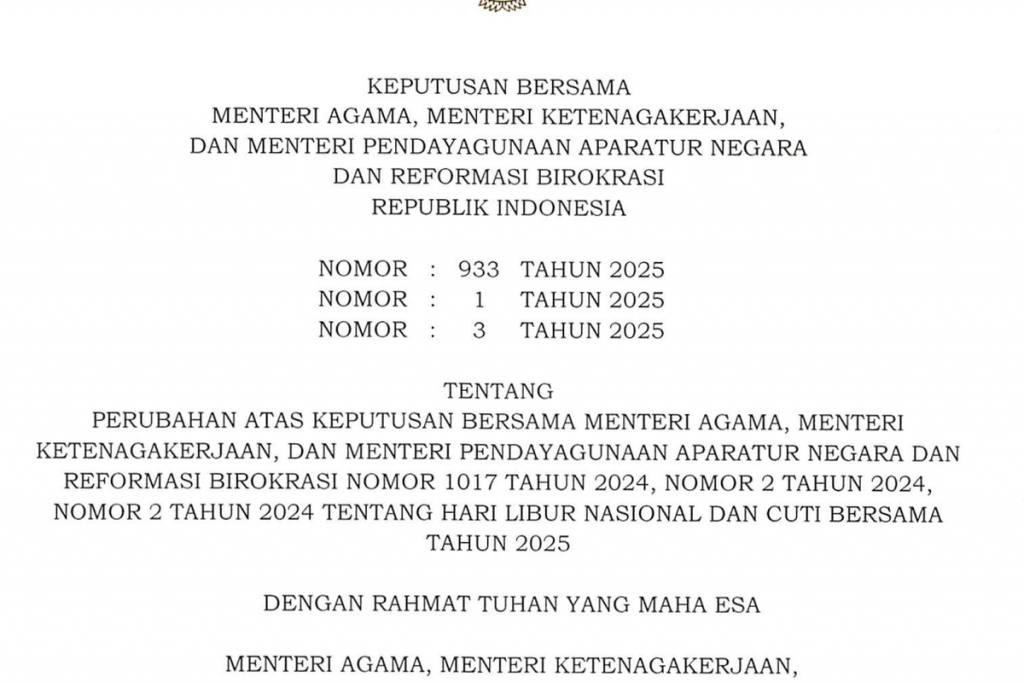 Cuti Bersama 18 Agustus 2025